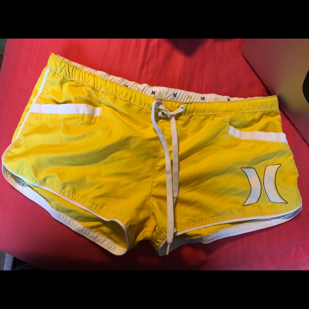 Yellow Hurley Swim Shorts